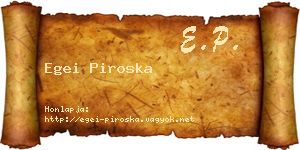 Egei Piroska névjegykártya